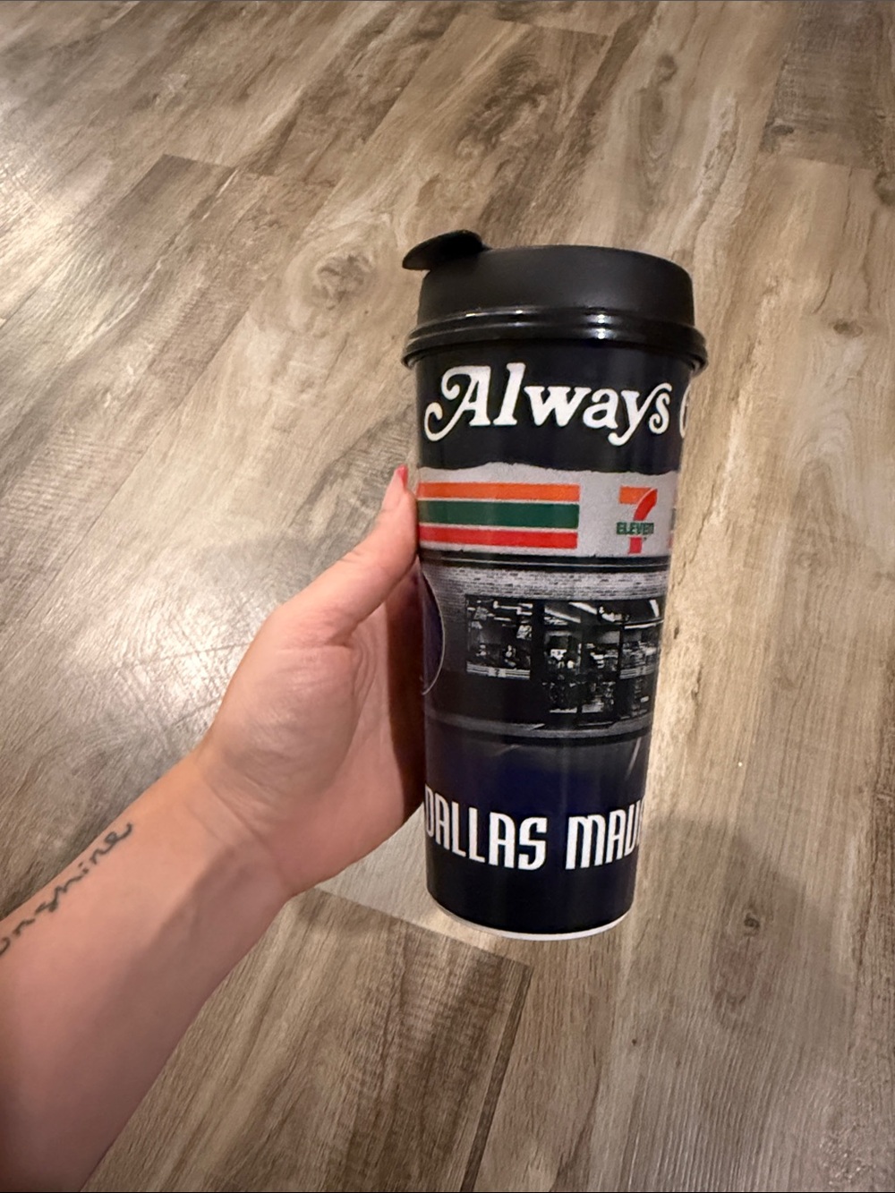 Dallas Mavericks Travel Tumbler with 7-Eleven Graphic - Black